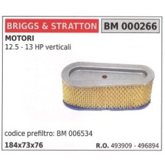 BRIGGS&STRATTON Luftfilter Rasenmäher Mäher 12,5 13 PS vertikal | Newgardenstore.eu