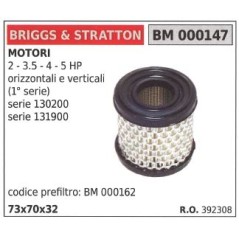 BRIGGS&STRATTON filtre à air pour tondeuse à gazon 2 3.5 4 5HP
