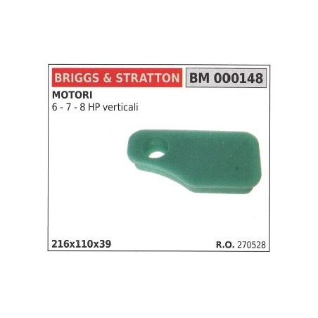 Filtro aria BRIGGS&STRATTON rasaerba tosaerba tagliaerba 6 7 8 hp verticale | Newgardenstore.eu