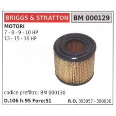 Air filter COMPATIBLE BRIGGS STRATTON lawn mower mower 7 9 hp 393957 390930 | Newgardenstore.eu