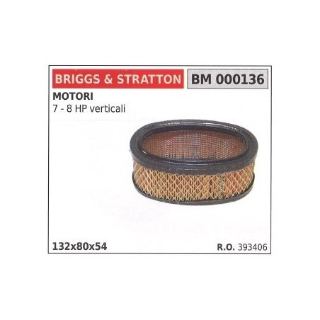 Filtro de aire BRIGGS&STRATTON cortacésped 7 8 cv | Newgardenstore.eu