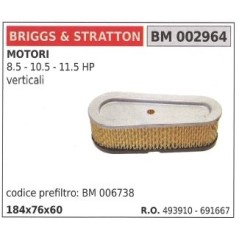 BRIGGS&STRATTON Rasenmäher Luftfilter 8.5 10.5 11.5hp | Newgardenstore.eu