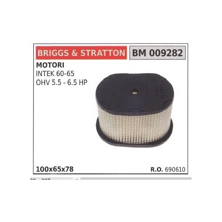 Filtre à air BRIGGS&STRATTON tondeuse tondeuse intek 60 65 | Newgardenstore.eu