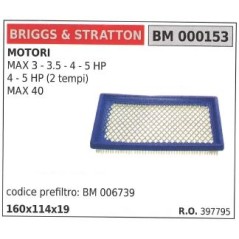 Luftfilter BRIGGS&STRATTON Rasenmäher mower MAX 3 3.5 4 5 HP