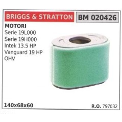 BRIGGS&STRATTON filtro de aire cortacésped SERIE 19L000 | Newgardenstore.eu