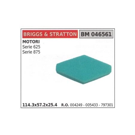 Filtre à air BRIGGS&STRATTON tondeuse 625 série 875 | Newgardenstore.eu