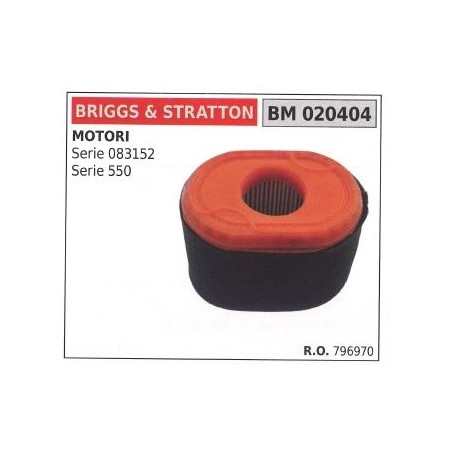 Filtre à air BRIGGS&STRATTON tondeuse SERIES 796970 550 | Newgardenstore.eu