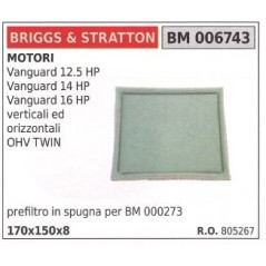 Filtre à air BRIGGS&STRATTON tondeuse vanguard 12.5 14 16HP | Newgardenstore.eu