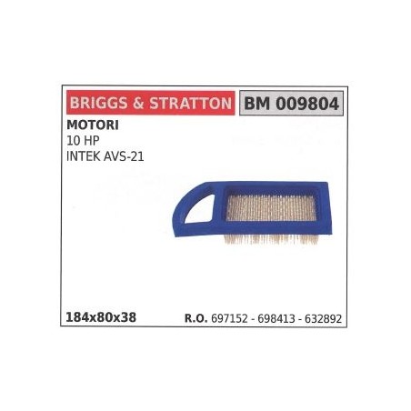 Filtre à air BRIGGS&STRATTON tondeuse 10 HP - 13 HP - 15 HP | Newgardenstore.eu