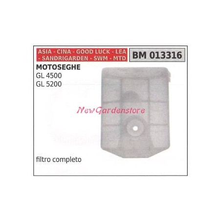 Filtre à air CINA moteur de tronçonneuse GL 4500 5200 013316 AMA BG 45 57502 | Newgardenstore.eu