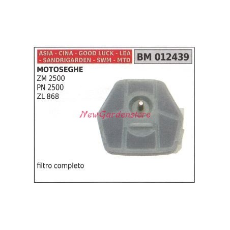 Filtre à air CINA moteur de tronçonneuse ZM 2500 PN 2500 ZL 868 012439 | Newgardenstore.eu