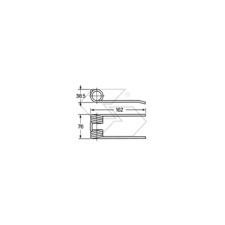 Spring for KRONE A14722 Self-Loading Pick-Up Mower Conditioner | Newgardenstore.eu