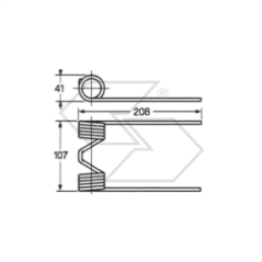 Spring for J. DEERE E17615E A14718 Self-Loading Mower-Conditioner Pick-Up | Newgardenstore.eu