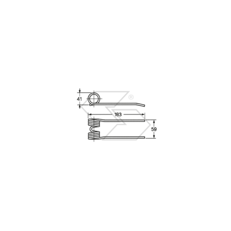 Spring for Self-Loading Pick Up Mower Conditioner FORT WOLAGRI MORRA LAVERDA A14729 | Newgardenstore.eu
