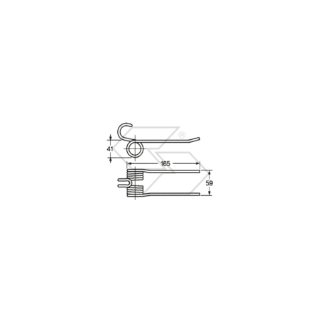 Spring for FORT MORRA WOLAGRI A14728 Self-Loading Pick Up Mower Conditioner | Newgardenstore.eu