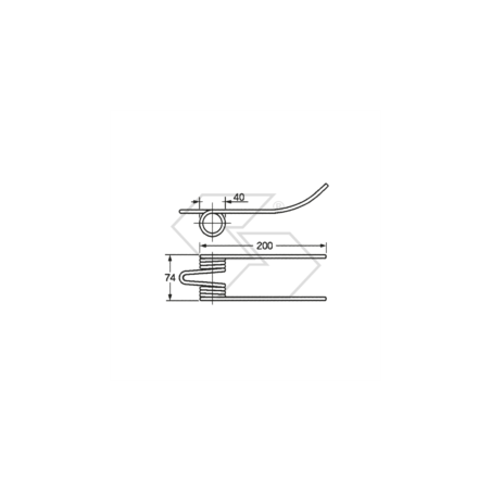 Spring for FERABOLI 1828060 A14711 Self-Loading Pick Up Mower Conditioner | Newgardenstore.eu