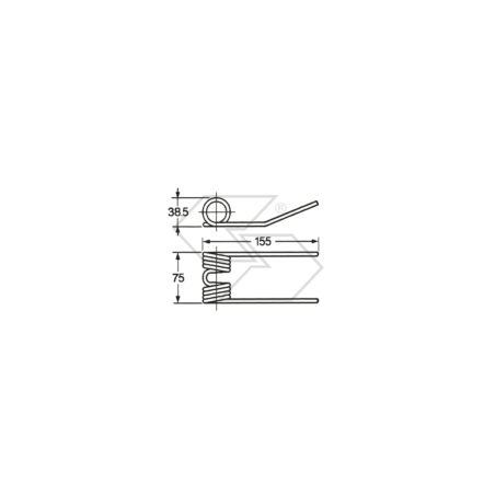 Resorte para acondicionador de segadora autocargable KRONE A14057 | Newgardenstore.eu