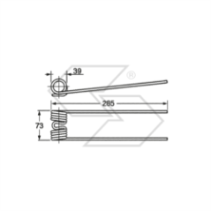 Spring for O.M.A. SLAM - COLIBRI SANTINI A14109 rakes | Newgardenstore.eu