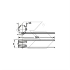 Spring for J.F. GASPARDO A14129 rakes | Newgardenstore.eu