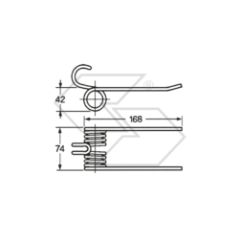 Ressort pour faucheuse-conditionneuse à chargement automatique MORRA FORT CARRARO GUIMA G.A.M. SANTINI OMAS WOLWO A14041
