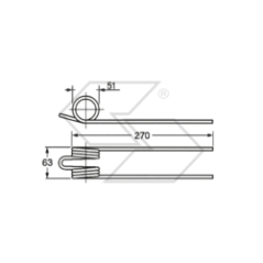 Spring for CECCATO A14125 rakes | Newgardenstore.eu