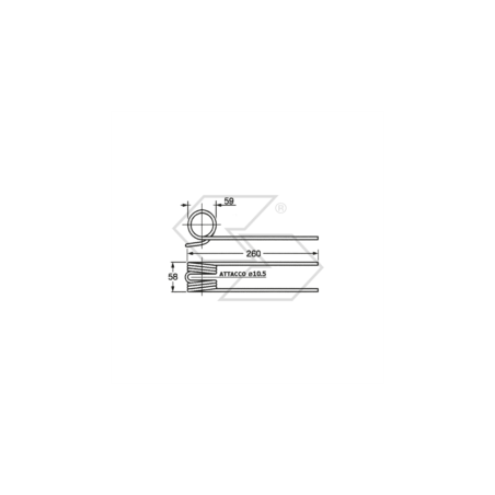 Spring for GASPARDO A14107 rakes | Newgardenstore.eu