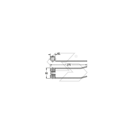 Spring for REPOSSI rakes, bent type A14119 | Newgardenstore.eu