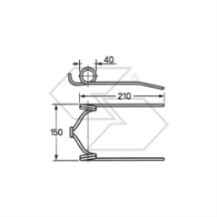 Spring for LAVERDA combine harvesters less bent A14415 | Newgardenstore.eu