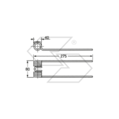 Spring for REPOSSI A14121 rakes | Newgardenstore.eu