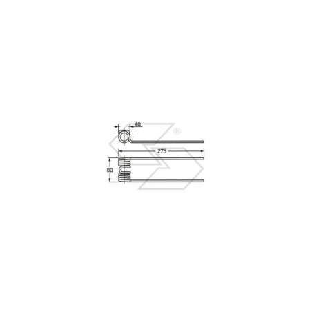 Spring for REPOSSI A14121 rakes | Newgardenstore.eu
