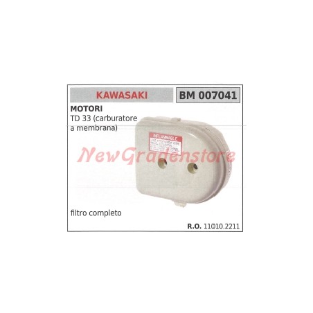 Filtro de aire KAWASAKI completo Desbrozadora KAWASAKI TD 33 (carburador de membrana) 007041 | Newgardenstore.eu