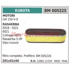 Filtro aria KUBOTA motore GH 150-V-E raserba 5019 5021 6021 COTTAGE 48TC 005225 | Newgardenstore.eu