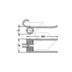 Spring for Self-loading Pick Up Mower Conditioner red WOLVO CARRARO SUPERTINO OMAS GUIMA ABBRIATA wire D. 5.5 A14040 | Newgar...