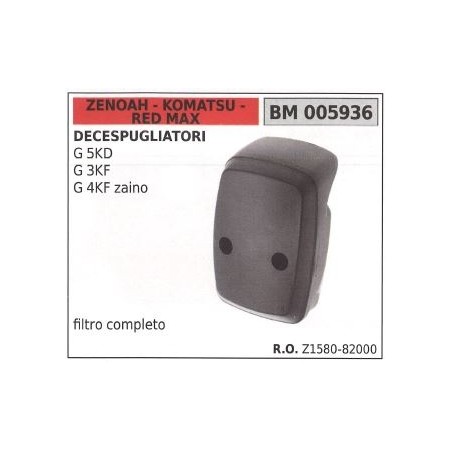 ZENOAH air filter and cover for G 5KD 3KF 4KF backpack brushcutter 005936 | Newgardenstore.eu