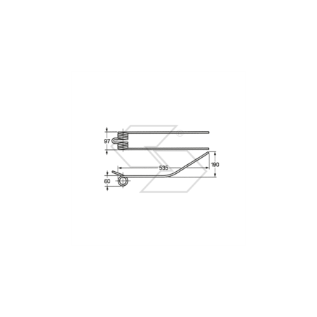 Spring for SLAM 2nd series rotary rakes, long type A14200 | Newgardenstore.eu