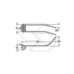 Spring for SAMA Standard FAIMA A14199 rakes | Newgardenstore.eu