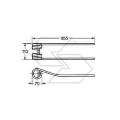 Spring for GALFRÈ swivel with lower attachment A14621 | Newgardenstore.eu