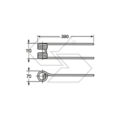 Spring for KUHN SIP-SLOVENIA A14613 rotary tiller | Newgardenstore.eu