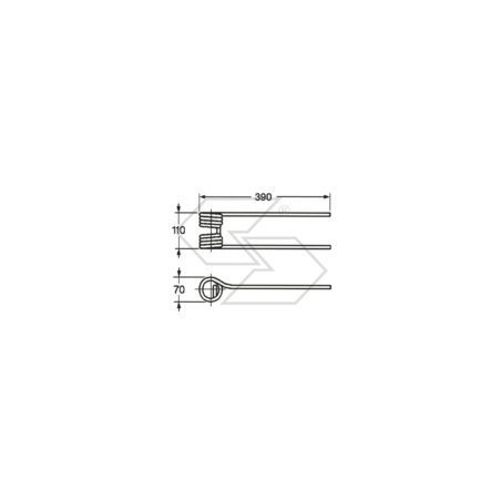 Spring for KUHN SIP-SLOVENIA A14613 rotary tiller | Newgardenstore.eu
