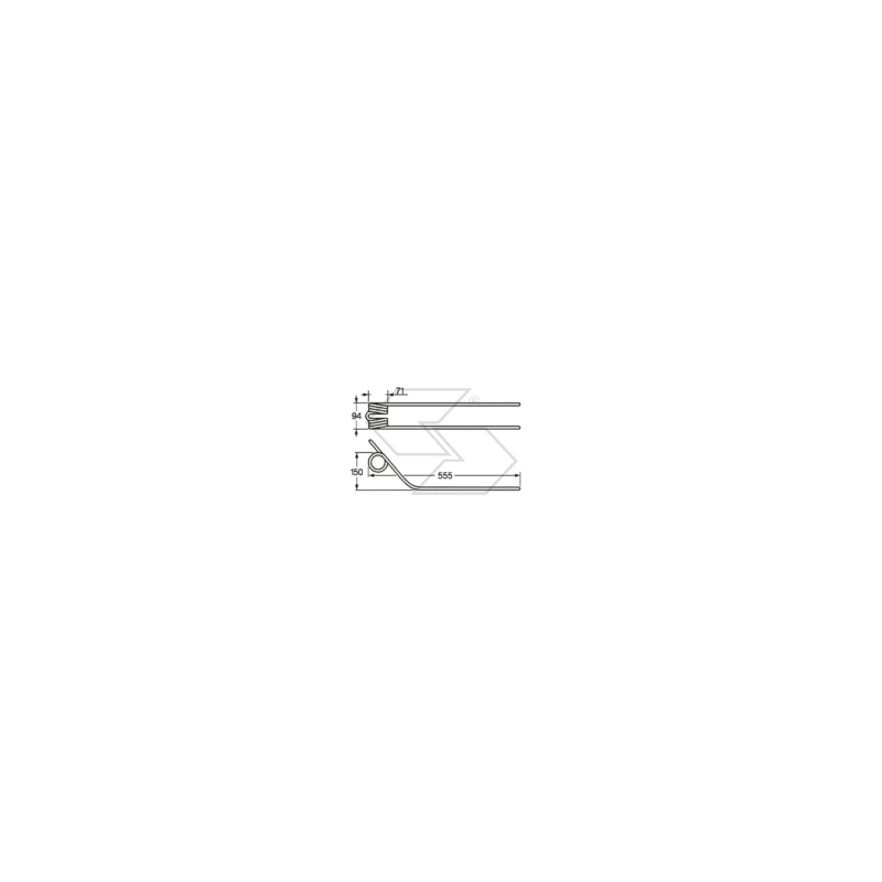 Ressort pour râteaux gris KUHN 577.202.00 A14241