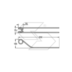 Spring for KRONE A14240 rakes | Newgardenstore.eu