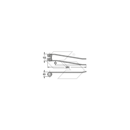 Spring for FIORINI SX rotary rakes, long type A14237 | Newgardenstore.eu