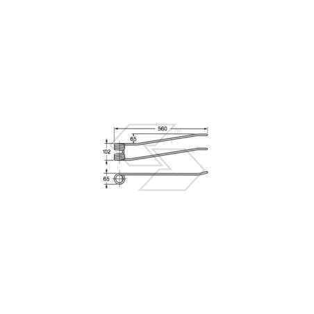 Spring for FIORINI DX long type rotary rakes A14236 | Newgardenstore.eu