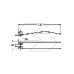 Spring for FAHR OMMA-DONDI A14230 rotary rakes | Newgardenstore.eu