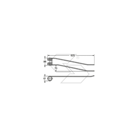 Spring for BORELLO SX long type rotary rakes A14227 | Newgardenstore.eu