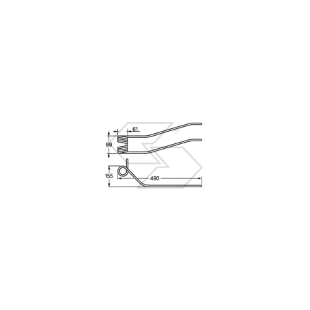 Spring for KUHN rakes 577.017.00 A14209 | Newgardenstore.eu