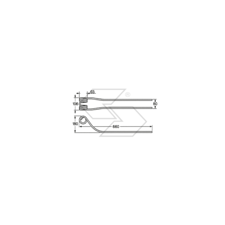 Spring for GALFRÈ tapered rotary rakes A14239 | Newgardenstore.eu