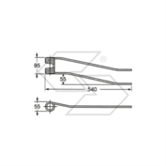 Spring for SAMA SX Super Mixer rakes Long type A14216 | Newgardenstore.eu