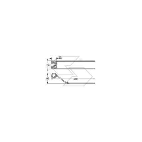 Spring for GALFRÈ rotary rakes with lower attachment A14238 | Newgardenstore.eu