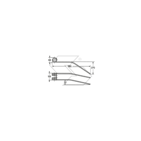 Spring for CIMAC GHERARDI A14228 rotary rakes | Newgardenstore.eu